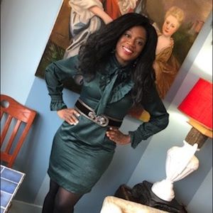Long Sleeve Emerald Dress w